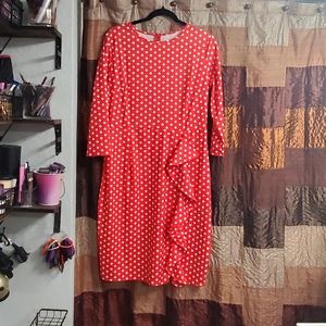 Red Pok A Dot Dress Size XL